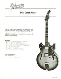 Gibson Trini Lopez Deluxe promo sheet