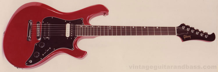 Early promotional image of the Gibson Victory MVII electric guitar