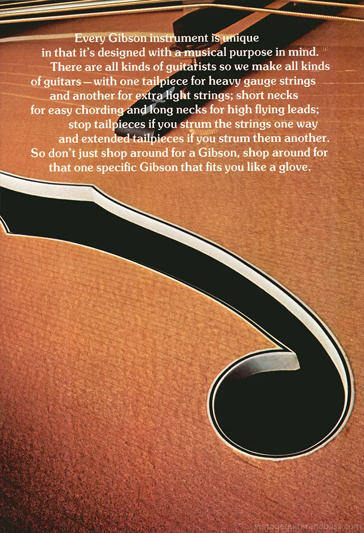 1975 Gibson custom order & electric acoustic catalog, page 7: L-5C and Super 400C