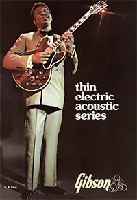 1975 Gibson thinline guitar catalog cover