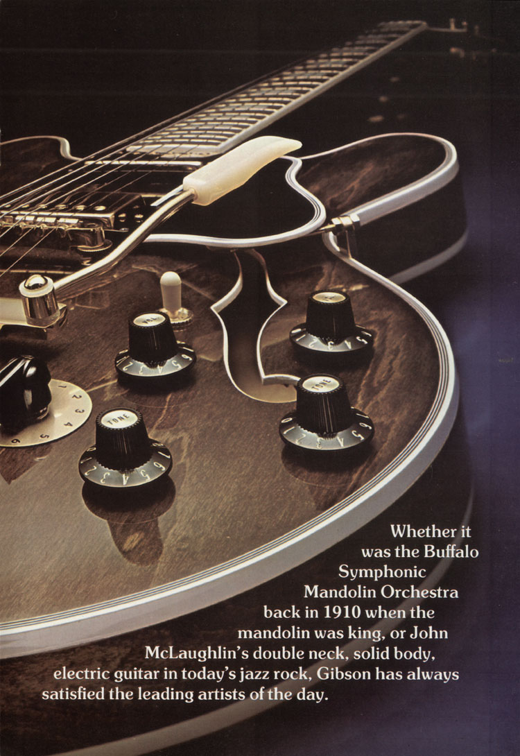 1975 Gibson thinline guitar catalog, page 5: ES-355TDSV