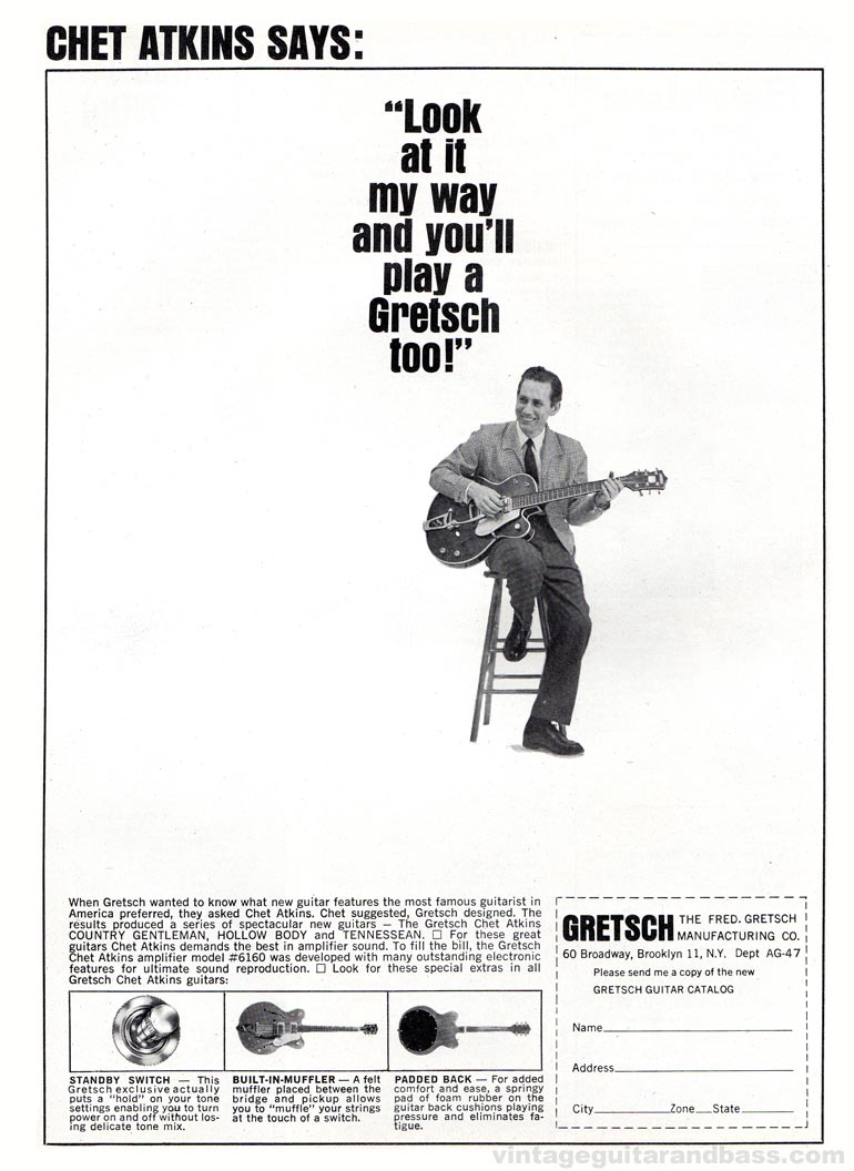 Gretsch advertisement (1964) Chet Atkins Says: Look at it My Way and You