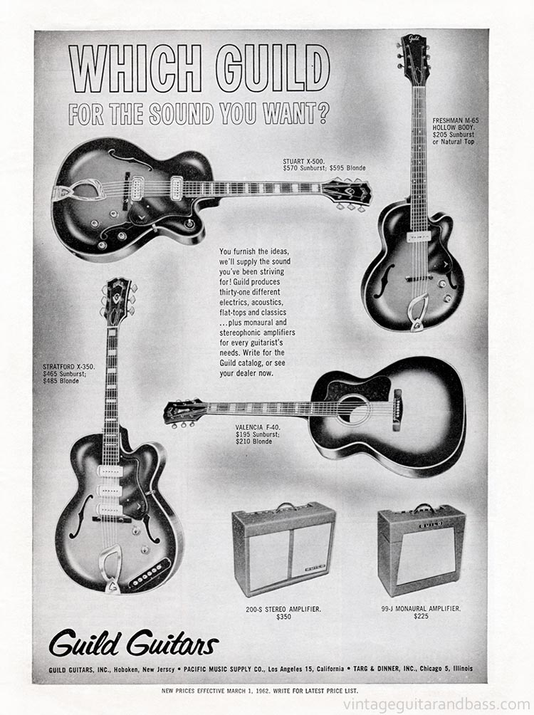 Guild advertisement (1962) Which Guild for the sound you want?