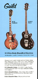 1969 Guild guitar and bass catalog page 6 - Guild M-75, M-85-I and M-85-II