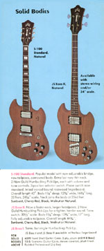 1971 Guild catalog page 7 - S-100, JS Bass I, JS Bass II