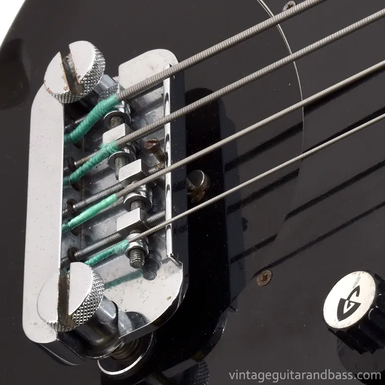 1970s/80s Guild BT-4 bass bridge/tailpiece in situ