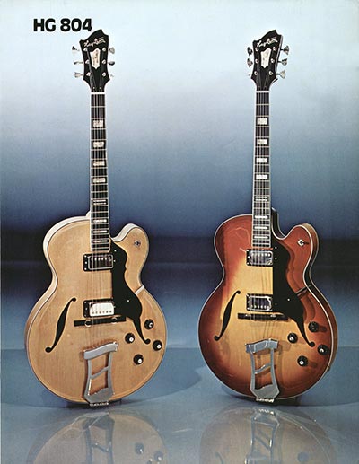 1975 Hagstrom electric guitar and bass catalog, page 9
