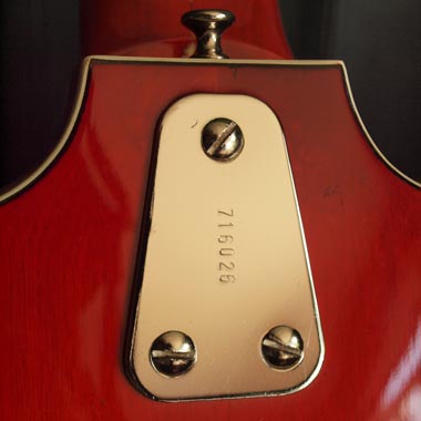Hagstrom Concord neck plate with serial number