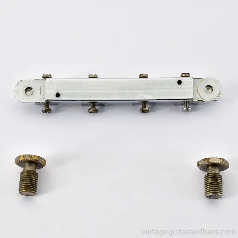 Hagstrom Swede Bass bridge rail with mounting posts