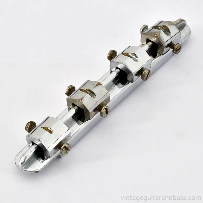 Hagstrom Swede Bass bridge rail and saddles, unmounted