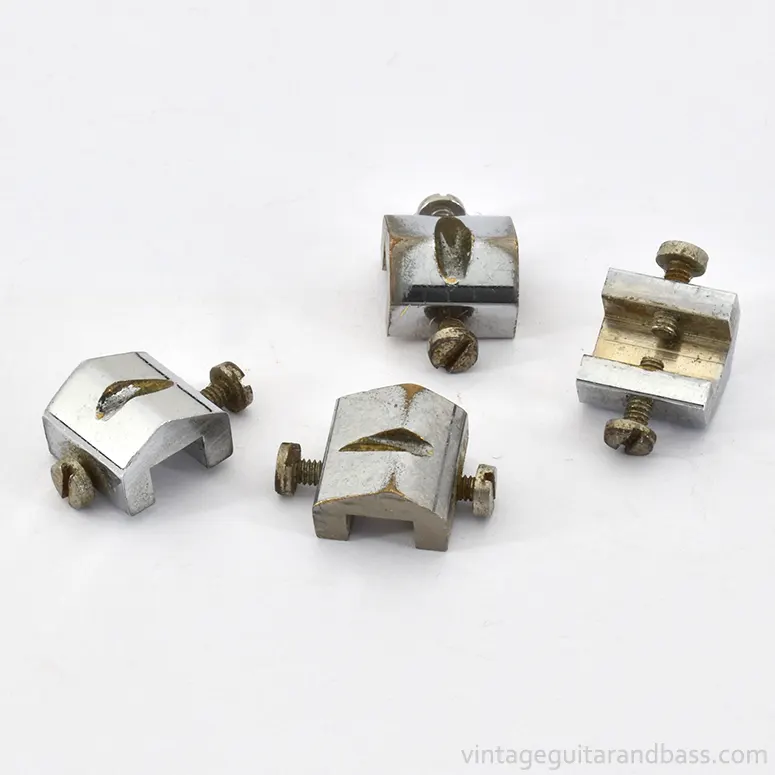 Hagstrom Swede Bass bridge saddles, unmounted, top view