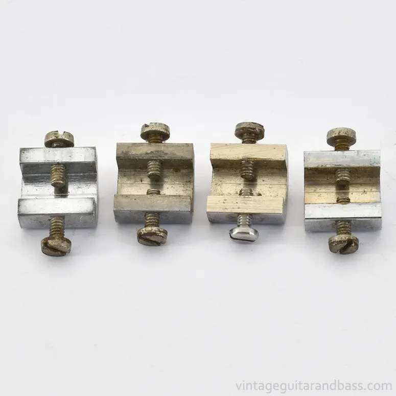 Hagstrom Swede Bass bridge saddles, unmounted, underside view