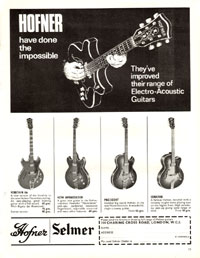 1966 UK Hofner advertisement