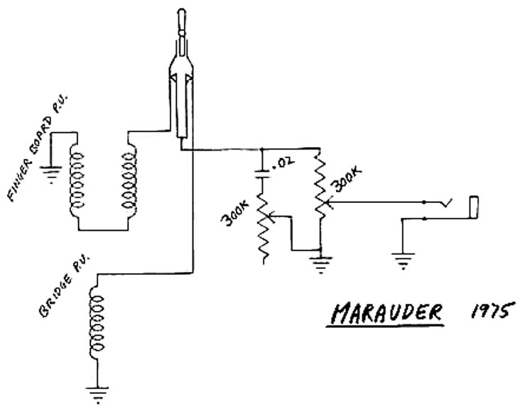 1975 Gibson Marauder circuit schematic