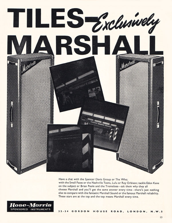 Marshall advertisement (1966) Tiles - exclusively Marshall