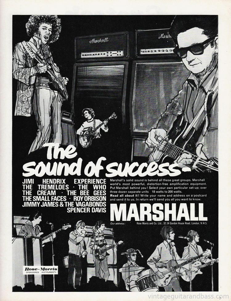 Marshall advertisement (1967) The Sound of Success