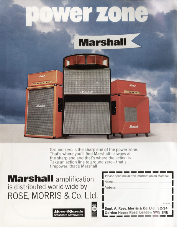 Marshall advertisement (1973) Power Zone