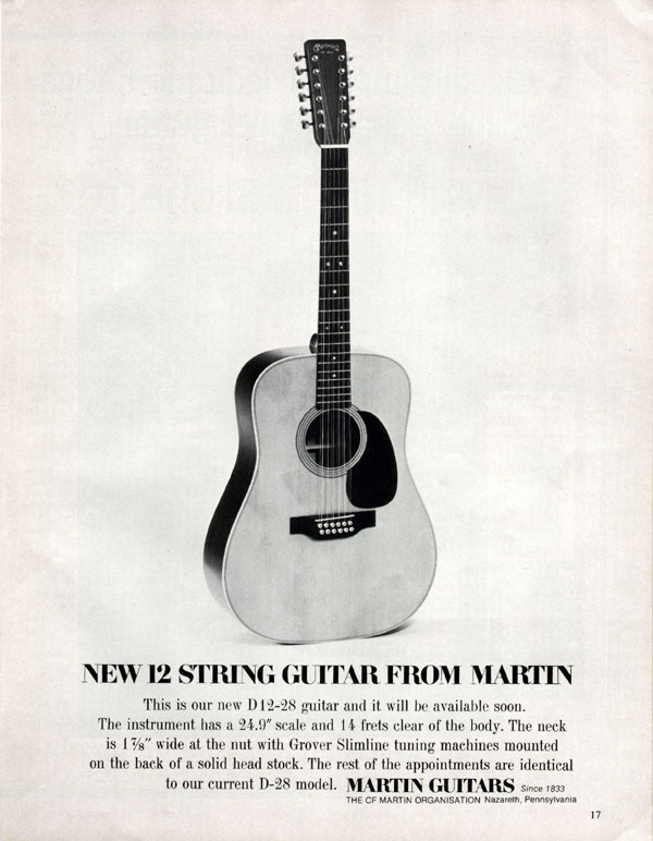 Martin advertisement (1971) New 12 String Guitar from Martin