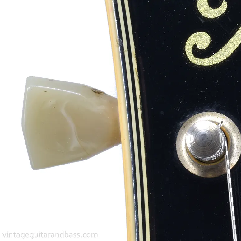 Matsumoku closed gear tuner in situ on a Kimbara N117 - 