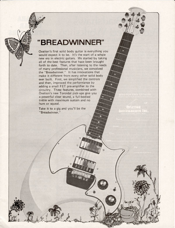 Ovation advertisement (1972) Breadwinner
