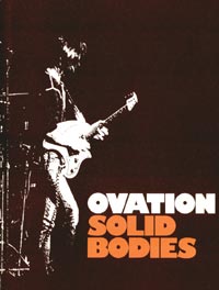 1975 Ovation Solid Bodies catalog cover
