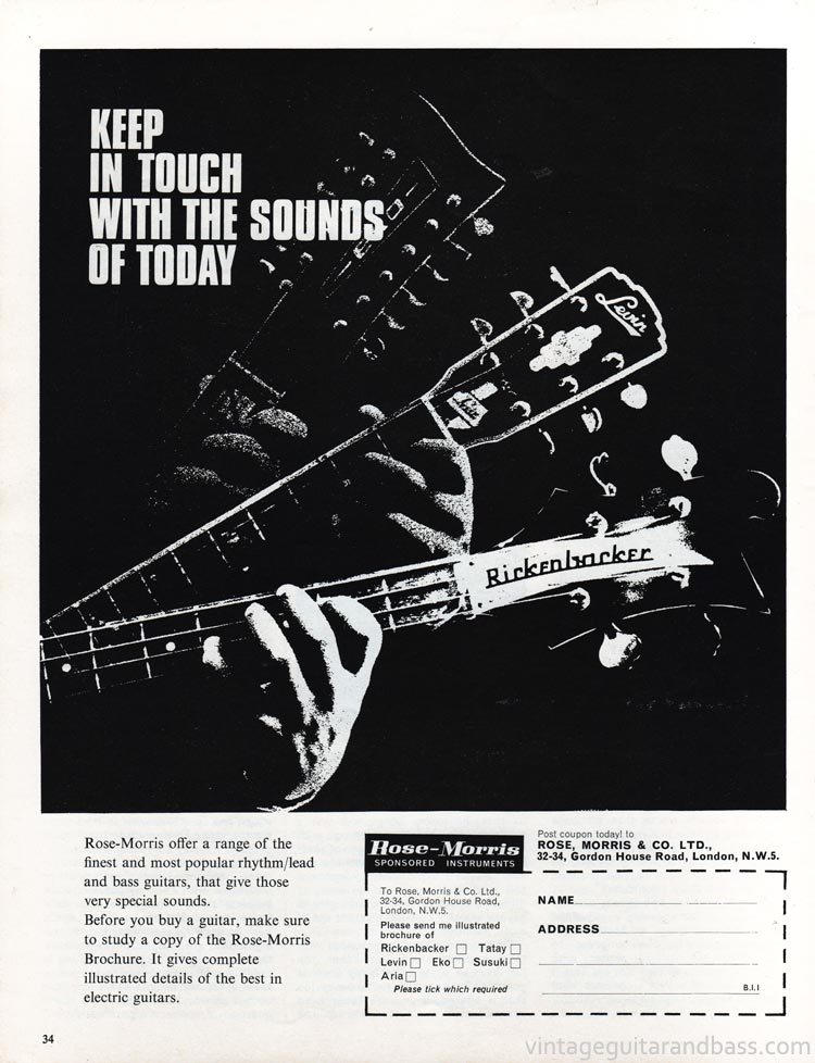 Rose-Morris advertisement (1967) Keep in Touch With the Sounds of Today