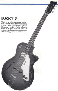 1965 Rosetti Lucky Seven guitar/