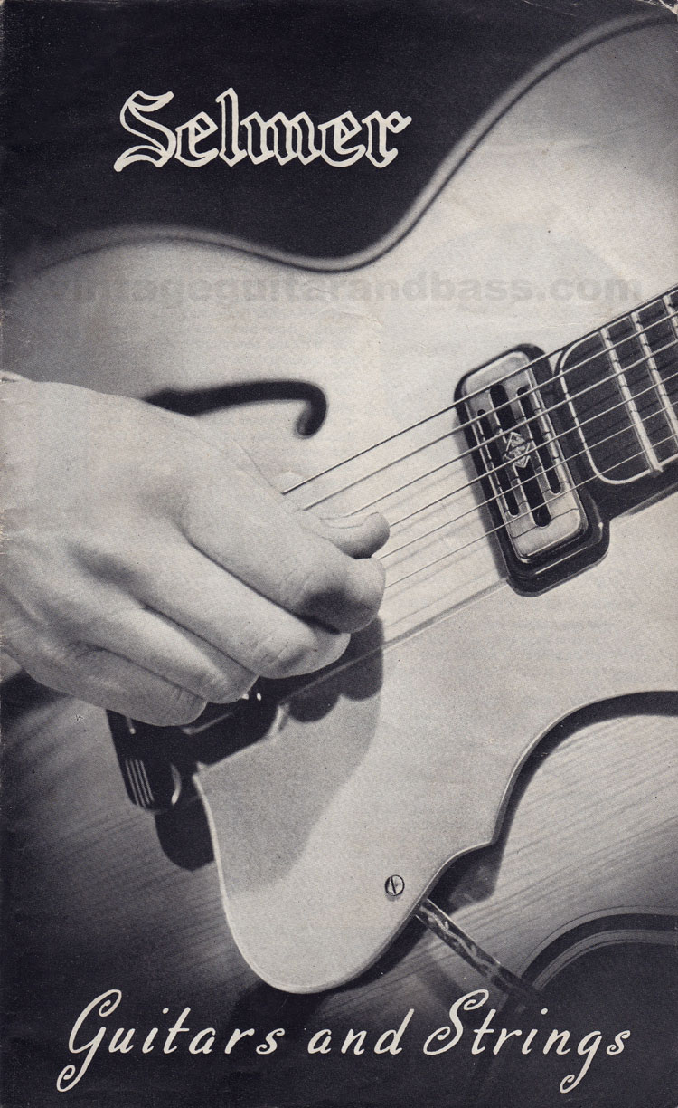 1960 Selmer Hofner guitar catalog page 1 - details of some new Hofner features