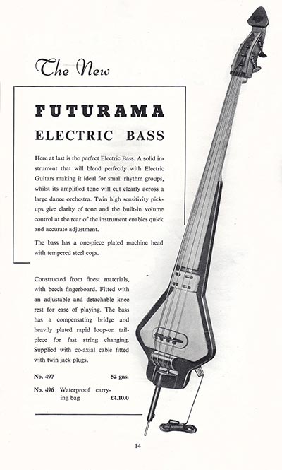 1960 Selmer guitar and bass catalogue page 14