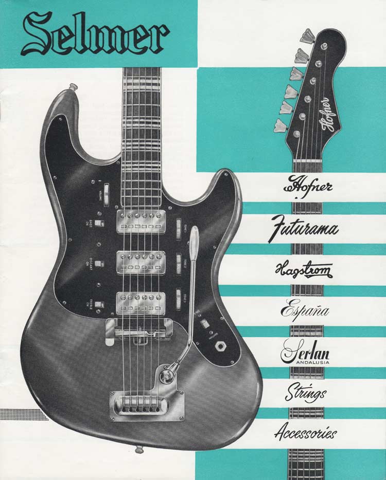 Selmer 1964 Hofner and Futurama catalog front cover - Hofner Galaxie