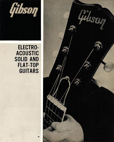 1968 Selmer "Guitars and Accessories" catalog page 63 - Gibson guitars