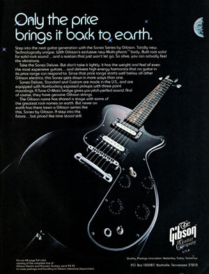 Gibson Sonex advertisement from 1981