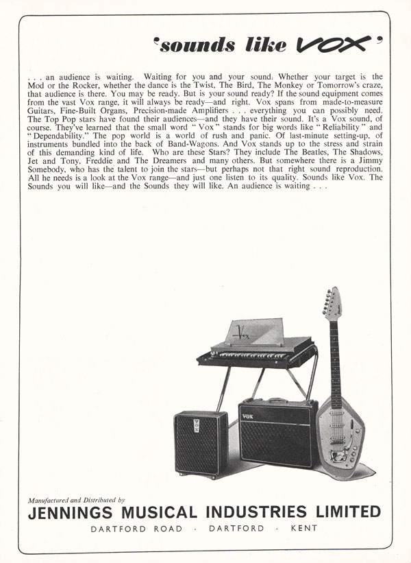 Vox advertisement (1963) Sounds Like Vox