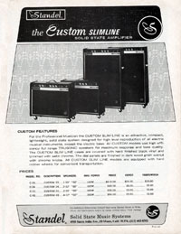 Standel Amplifiers - The Custom Slimline Solid State Amplifier