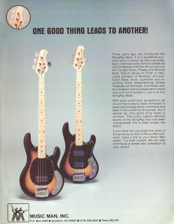 Music Man advertisement (1980) One good thing leads to another