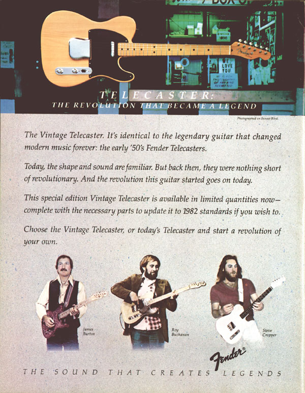 Fender advertisement (1982) The Revolution That Became A Legend