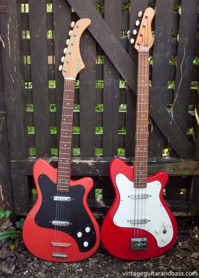1963 Vox Clubman guitar and 1965 Clubman bass