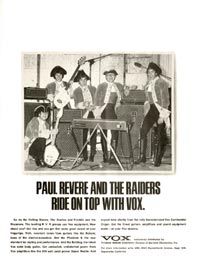 Vox AC 100 Super De Luxe - Paul Revere and the Raiders Ride on Top with Vox