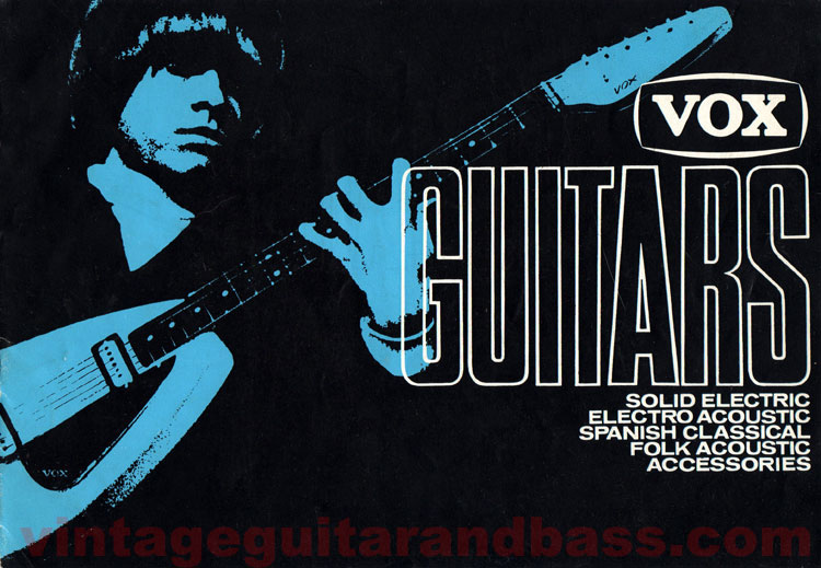 1967 Vox Guitars catalog: front cover featuring Brian Jones of the Rolling Stones