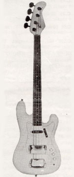 Vox Symphonic bass electric guitar - from the Vox "precision in sound" catalogue, 1964