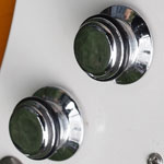 Eko (Italy) chrome control knob with rubber ring 2