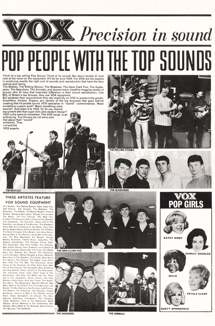 1964 Vox guitar catalog front cover