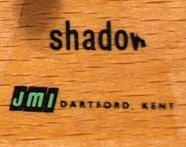 Vox Shadow model designation decal on headstock