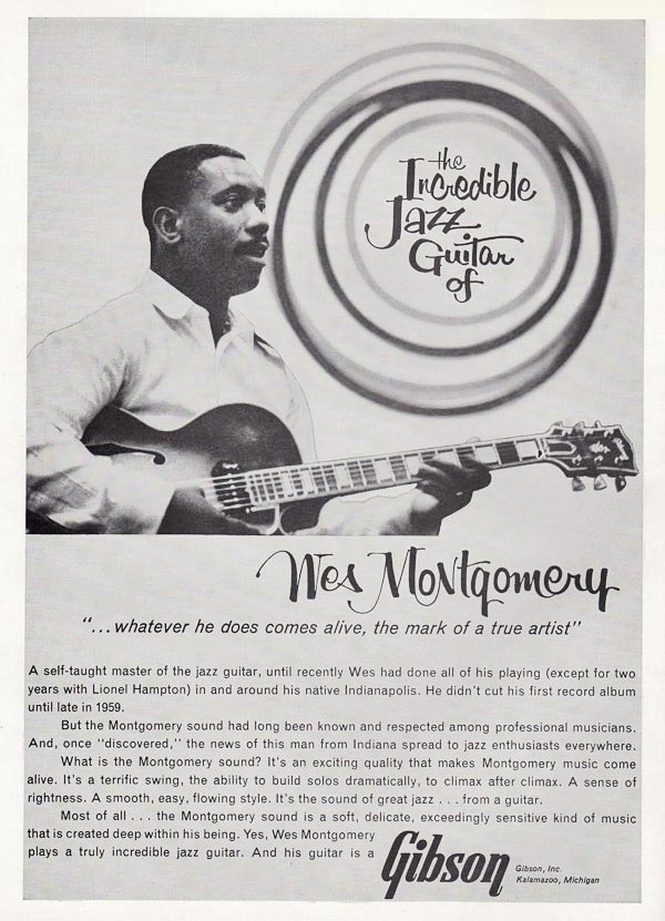 Gibson advertisement (1964) The Incredible Jazz Guitar of Wes Montgomery